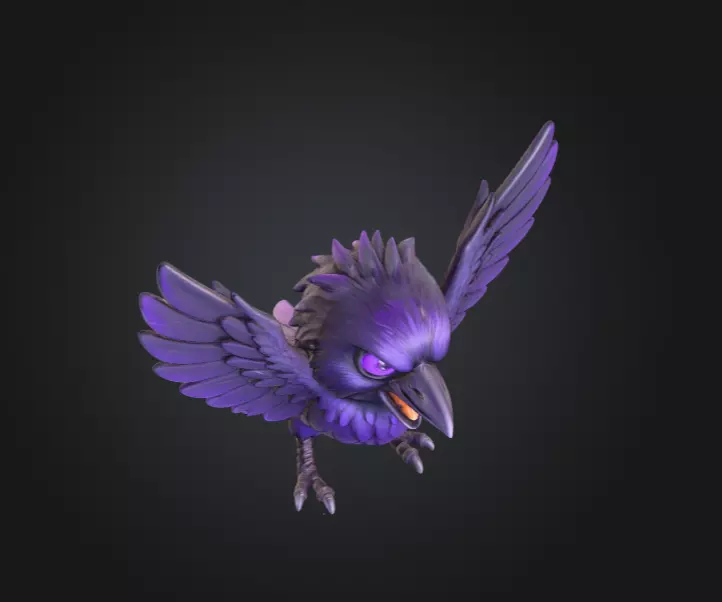 Raven Fury Low-poly 3D model_10