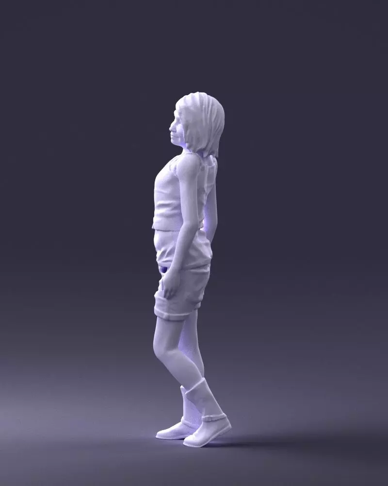 000358 Casual Girl in Summer Outfit 3dp 3D print model_8