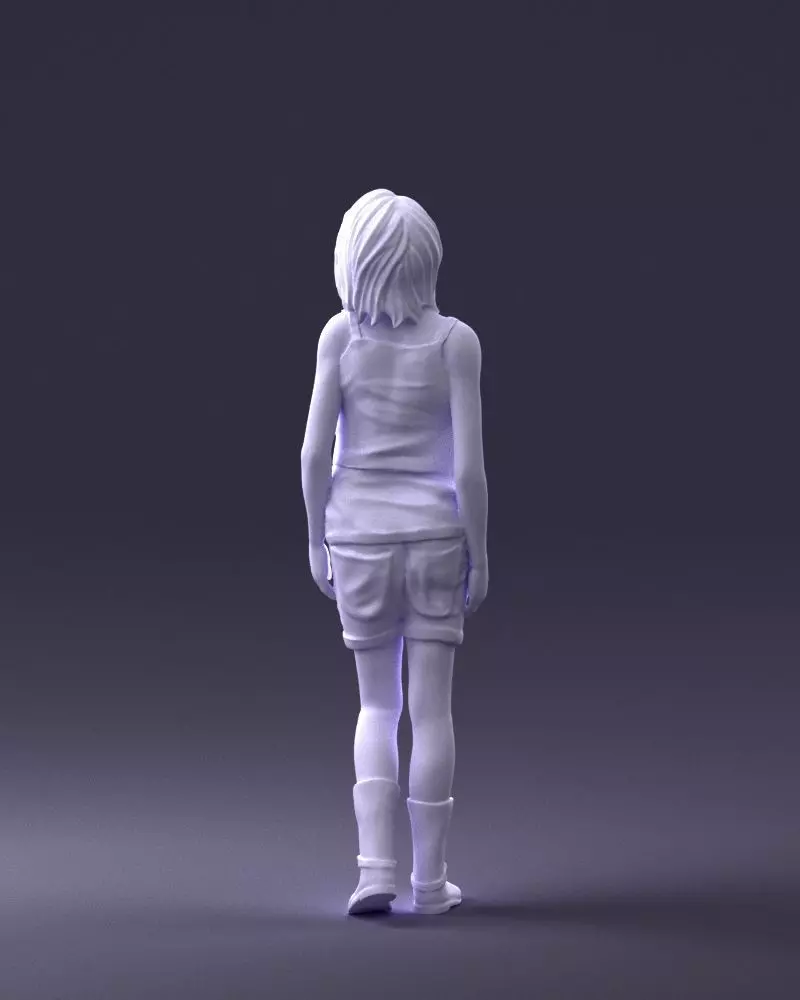 000358 Casual Girl in Summer Outfit 3dp 3D print model_6