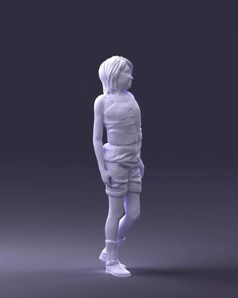 000358 Casual Girl in Summer Outfit 3dp 3D print model_3
