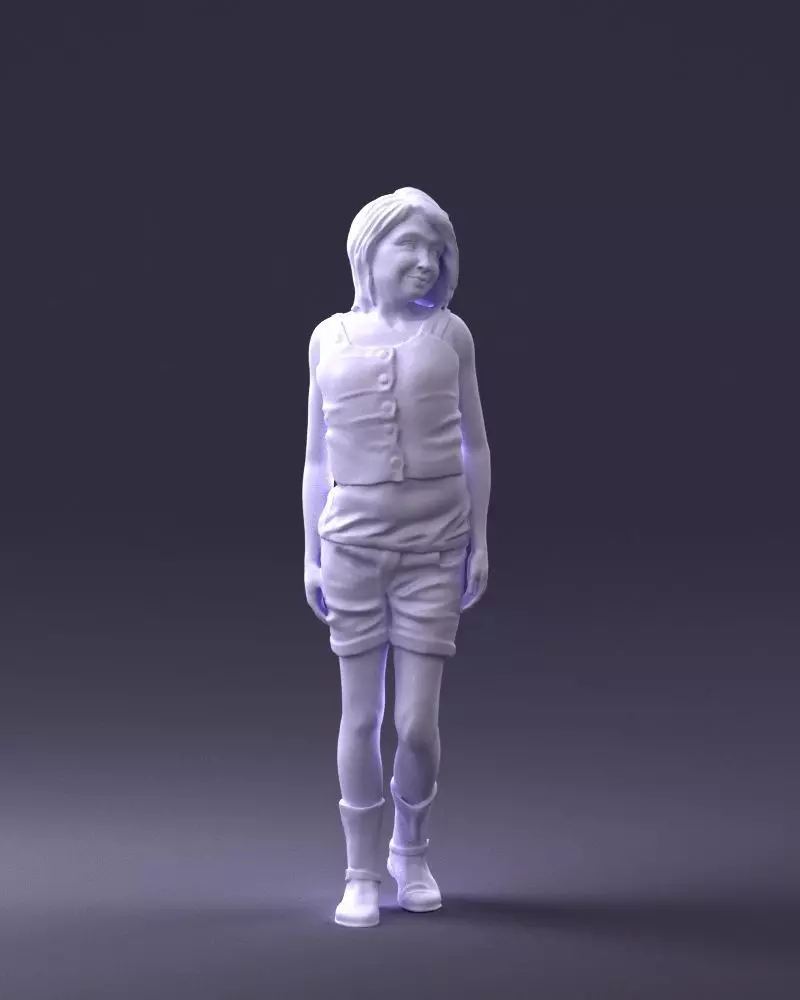000358 Casual Girl in Summer Outfit 3dp 3D print model_0