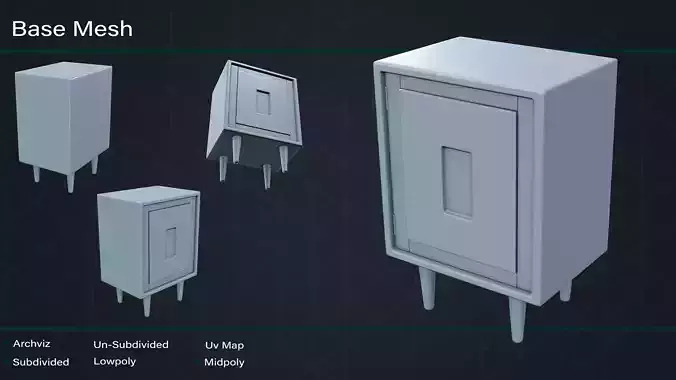 Base Mesh Night Stand 01