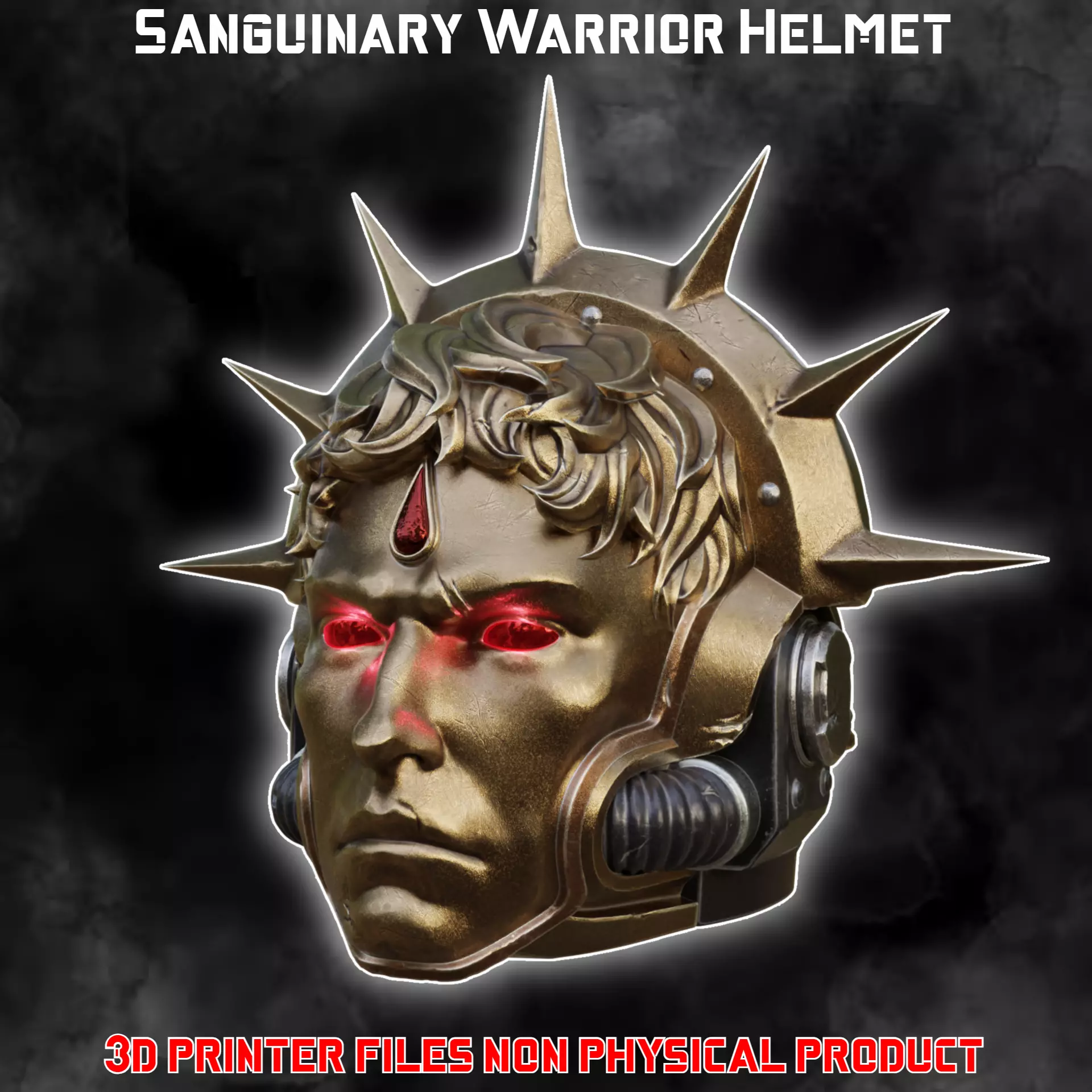 Sanguinary Warrior Cosplay Helmet Angels of Blood 3D print model
