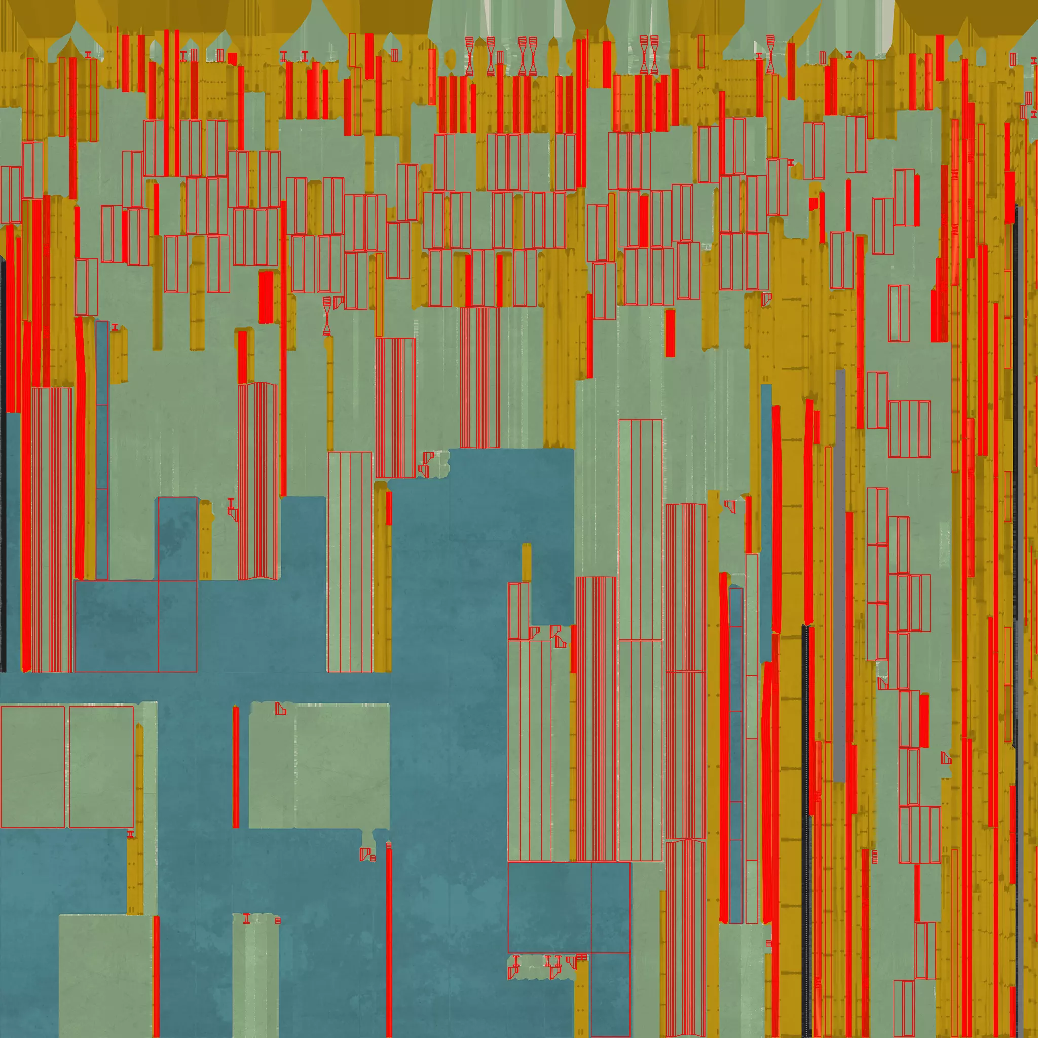 Industrial Stair Case Low-poly 3D model_9