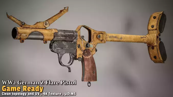 WW2 German Z Flare Pistol Game-Ready
