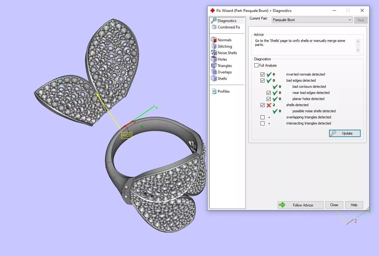 Pasqual Bruni Giardini Segreti diamond Five Leafs ring  3D print model_8