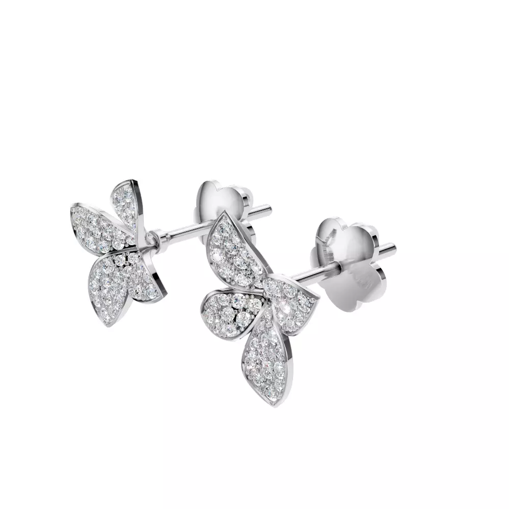 Pasqual Bruni giardini segreti flower stud earrings 3D print model