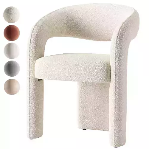 Lyra Stone Cream Woven Fabric Dining Chair