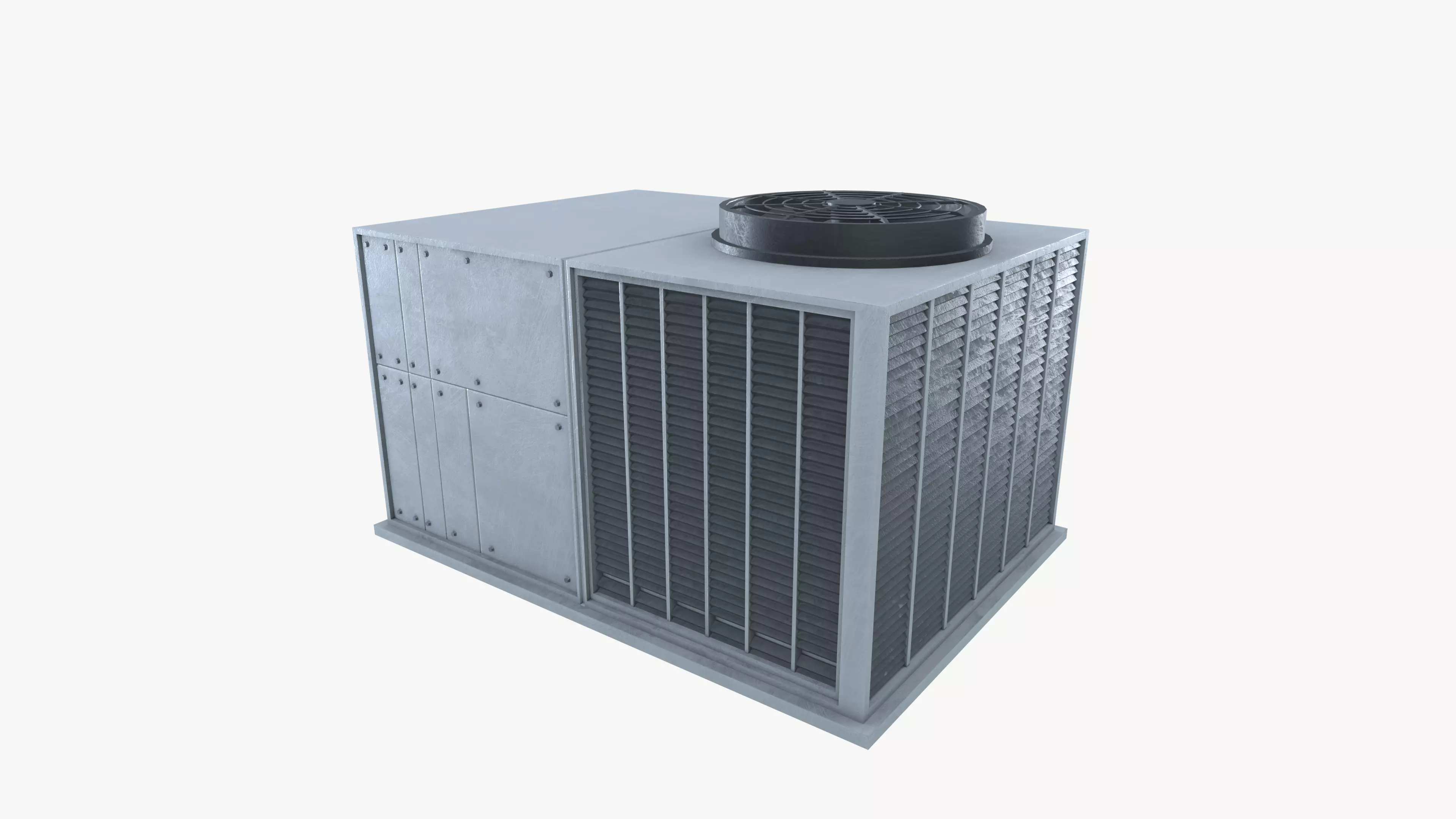 Rooftop Air Conditioning Unit Low-poly 3D model_4