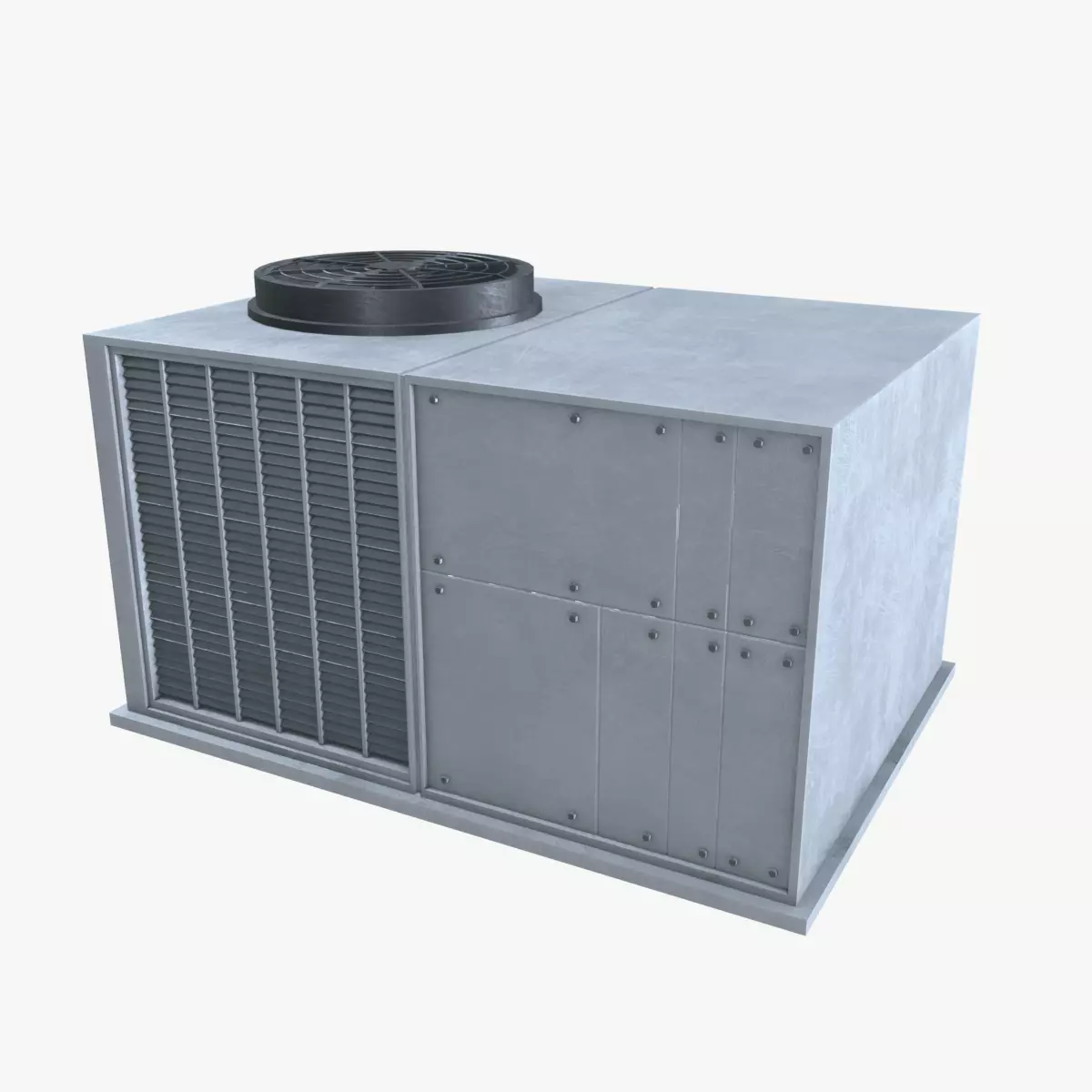 Rooftop Air Conditioning Unit Low-poly 3D model_0