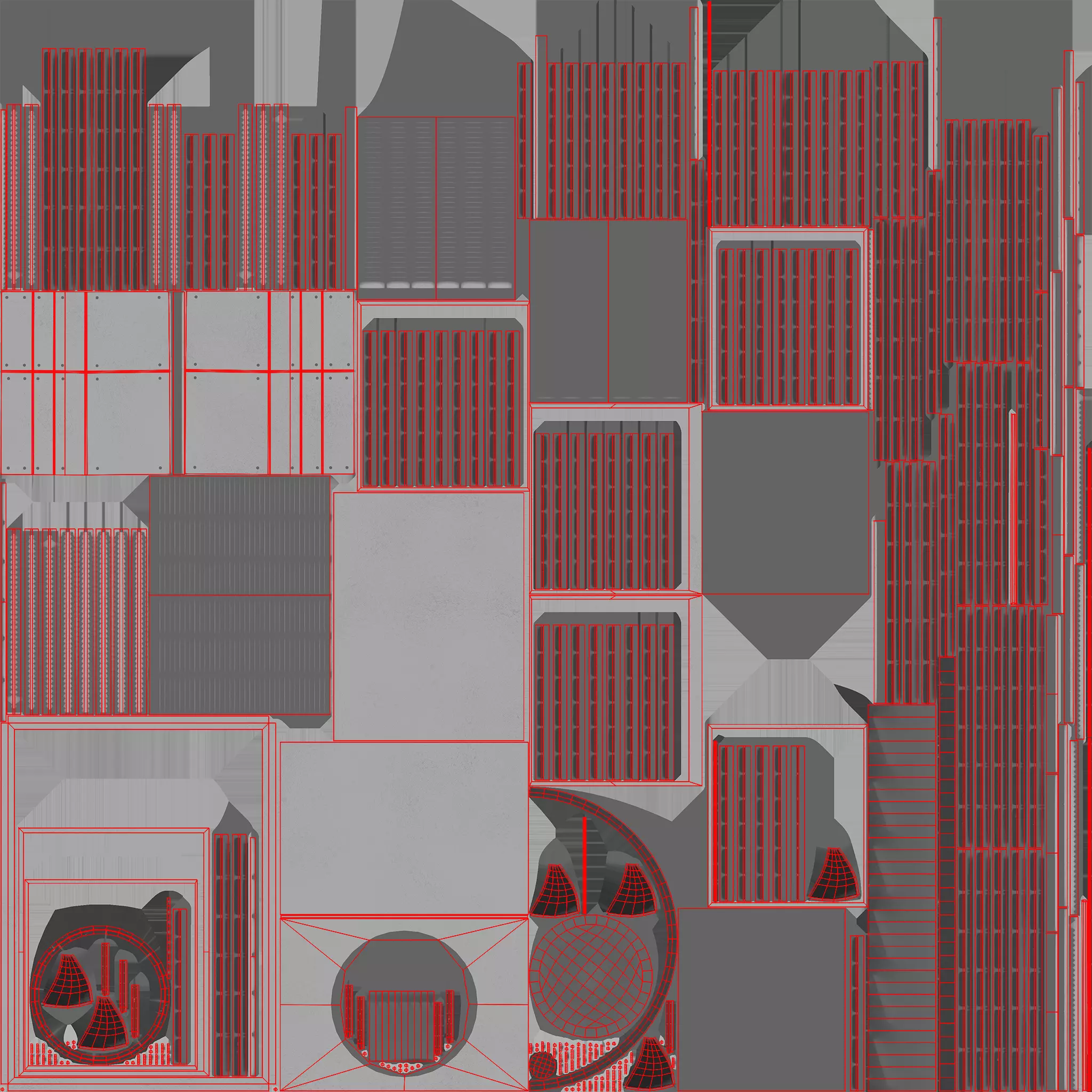 Rooftop Air Conditioning Unit Low-poly 3D model_1