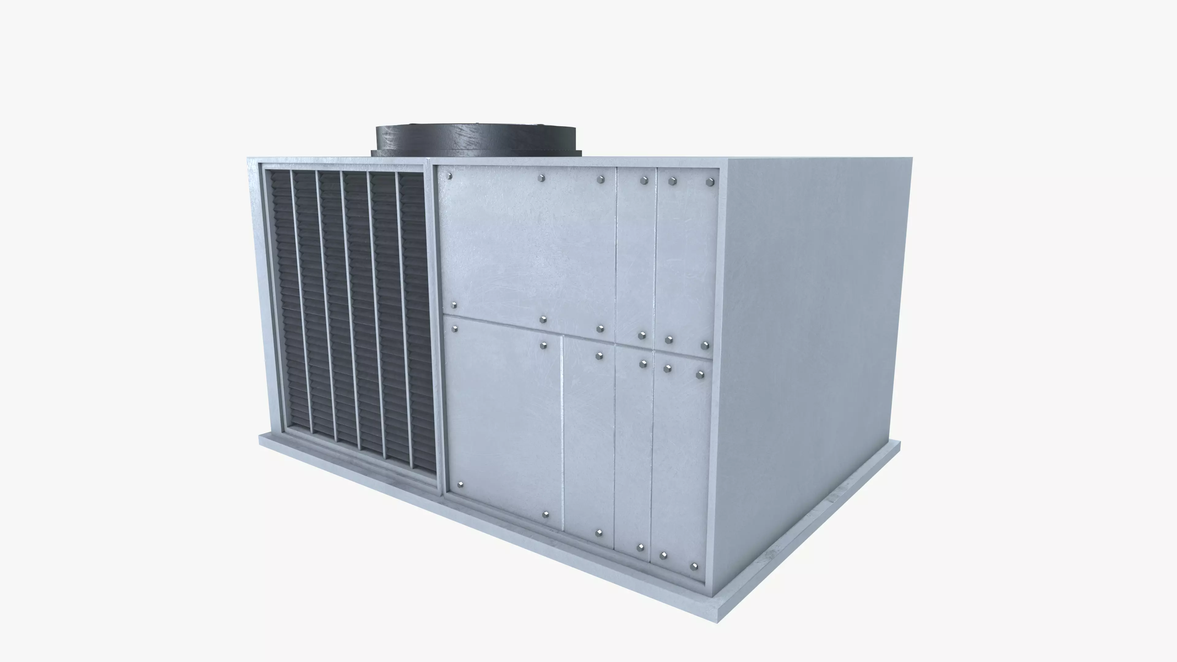 Rooftop Air Conditioning Unit Low-poly 3D model_8