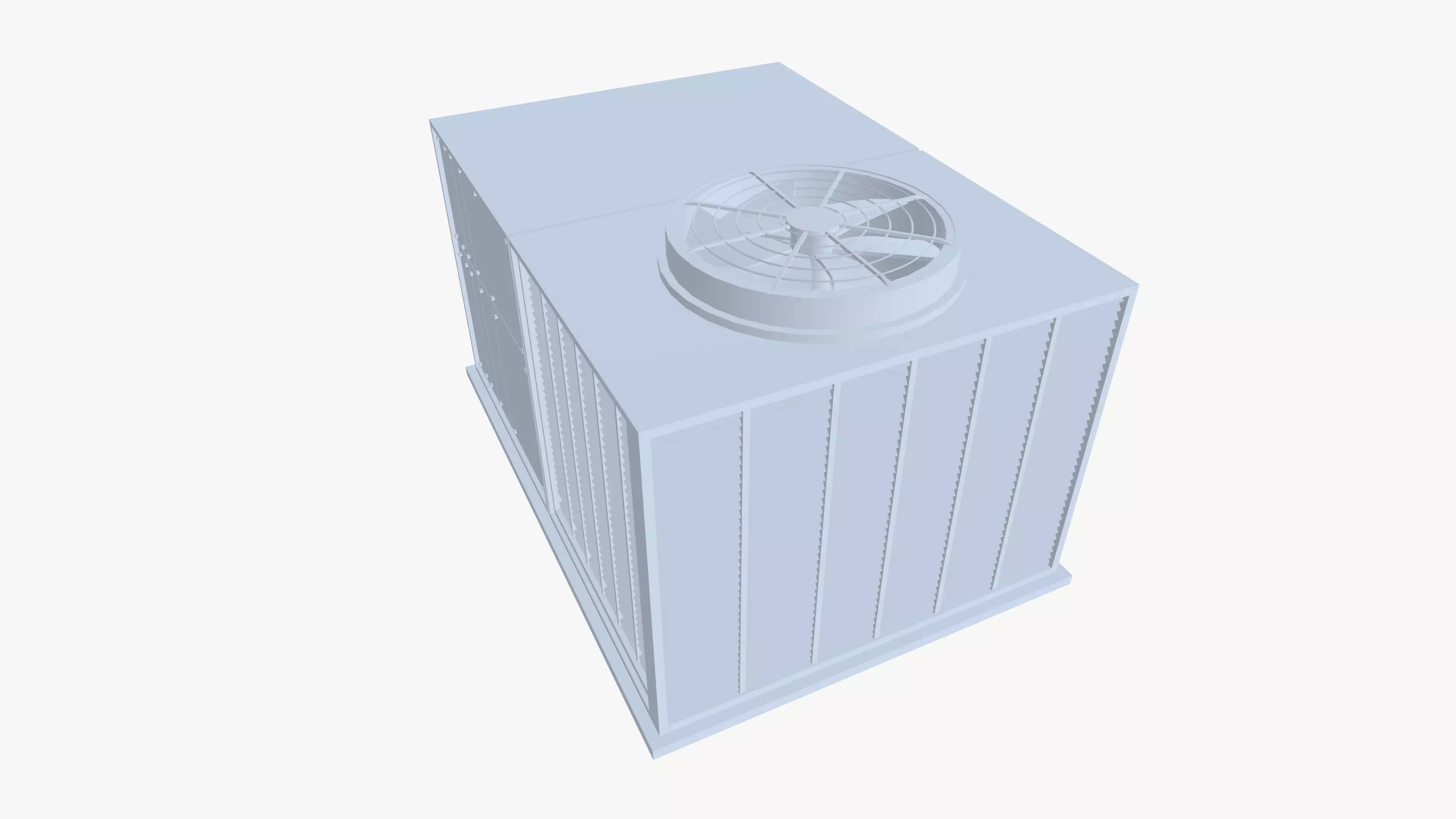 Rooftop Air Conditioning Unit Low-poly 3D model_3
