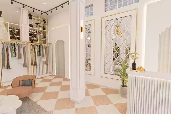 3D Wedding  Shop Interior