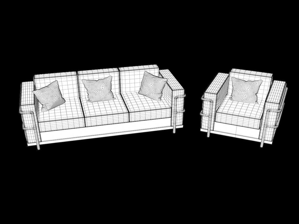 Sofa and Chair collection 3D model_29