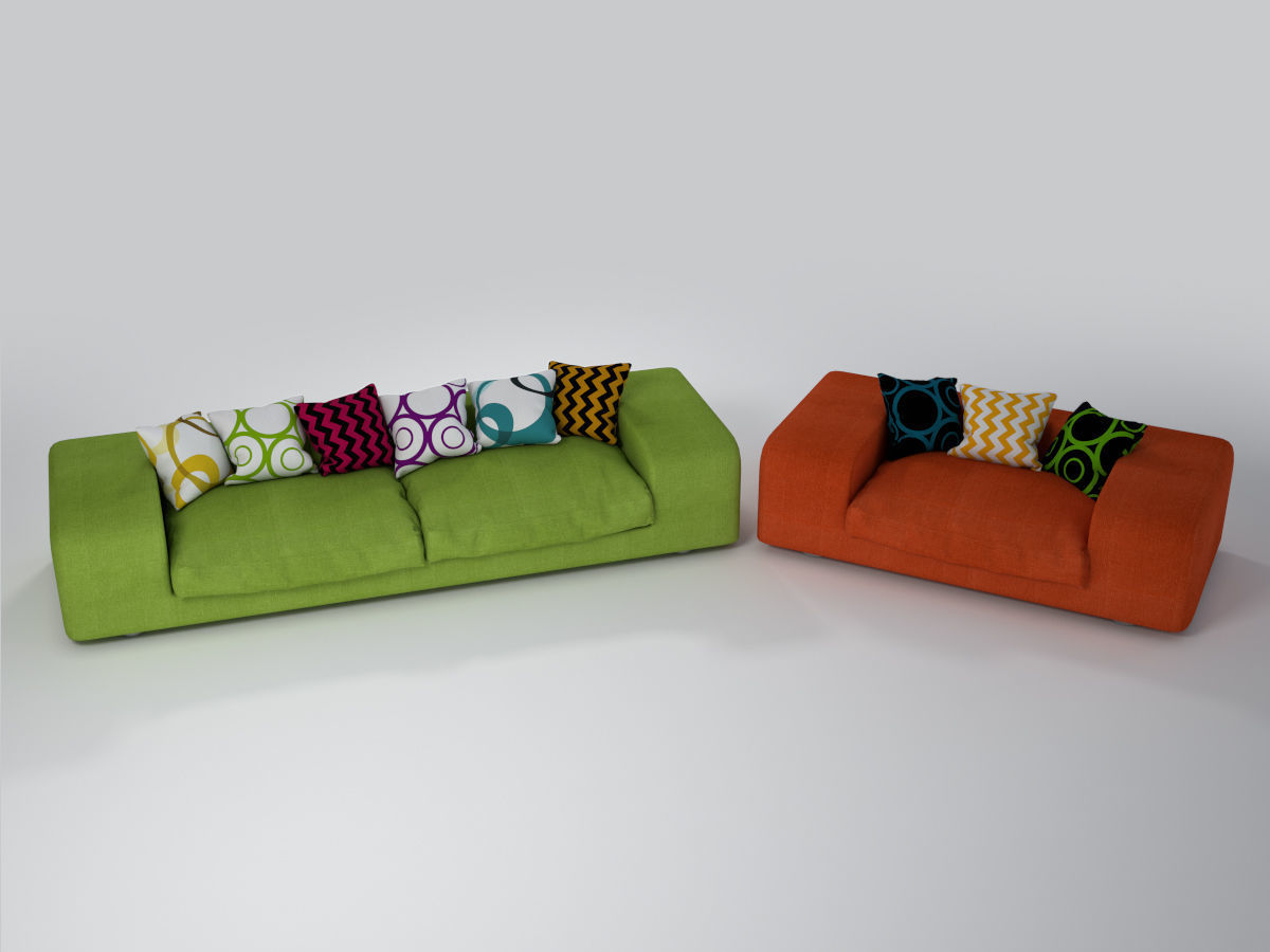 Sofa and Chair collection 3D model_9