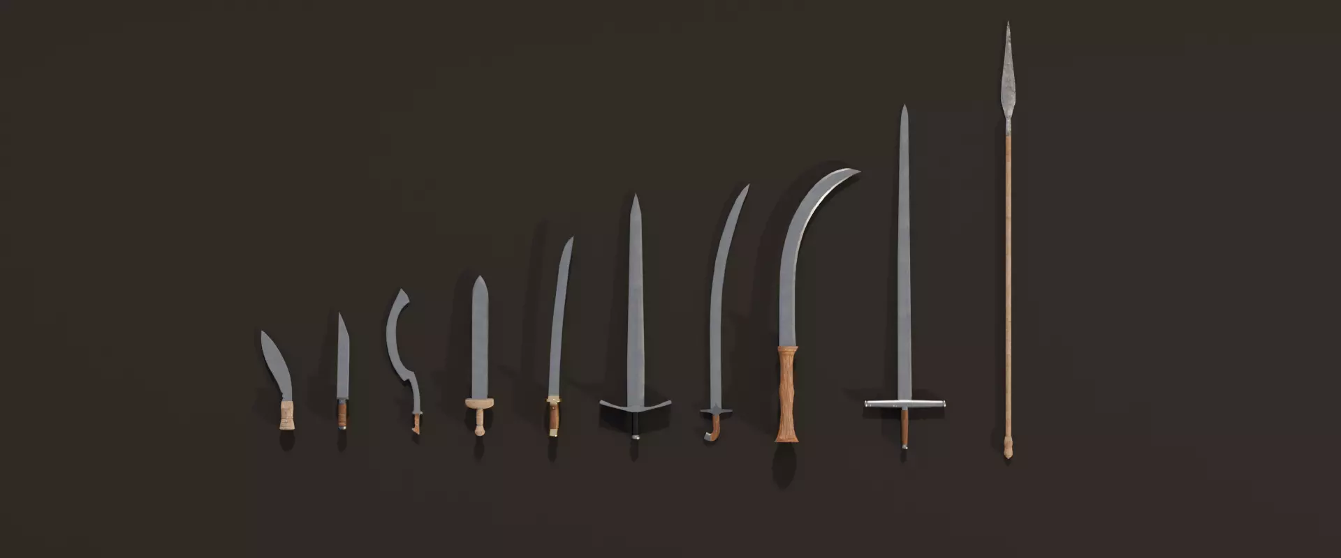 Blades of Time  Historical Weapon Pack Free low-poly 3D model_0