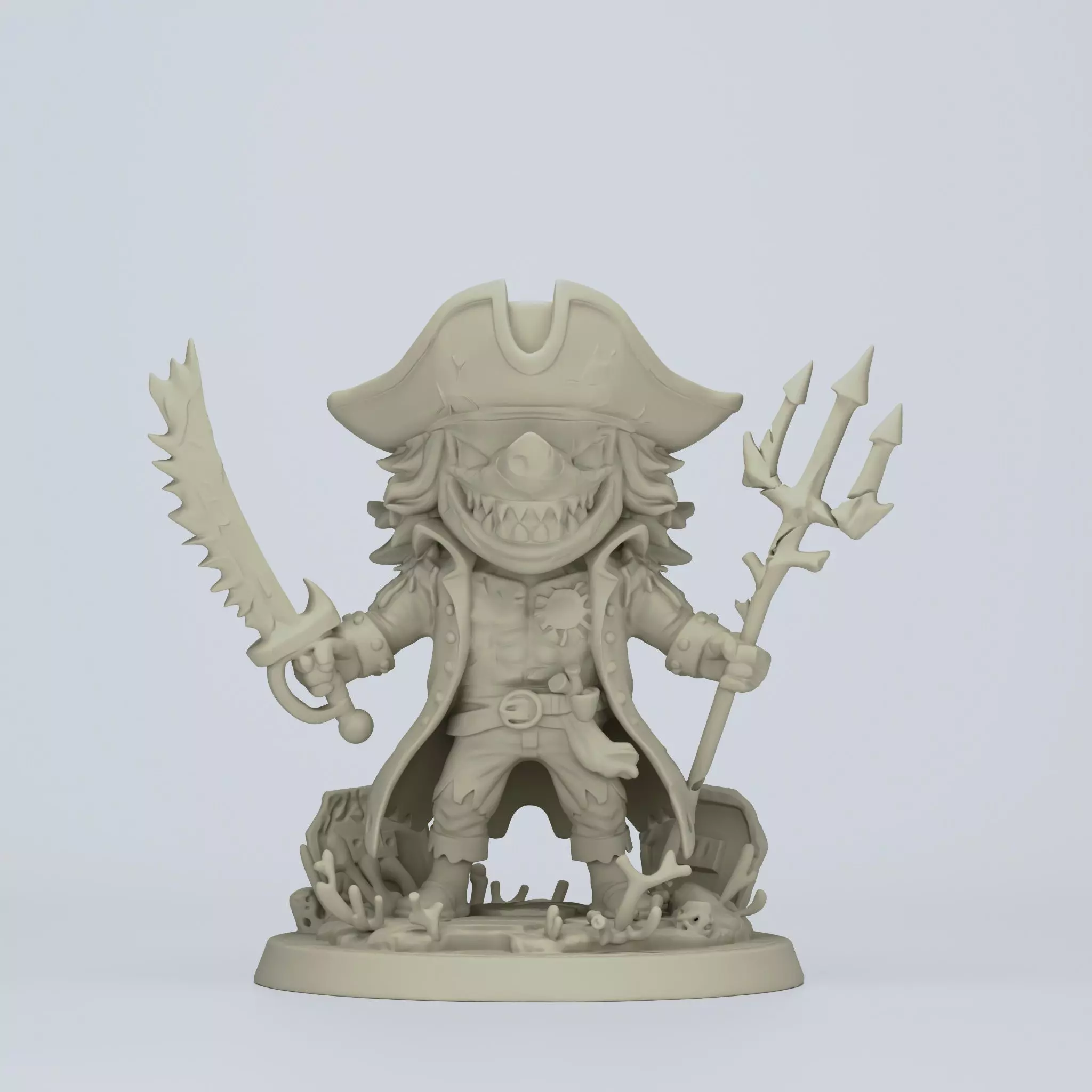 Chibi Arlong 3D print model_4
