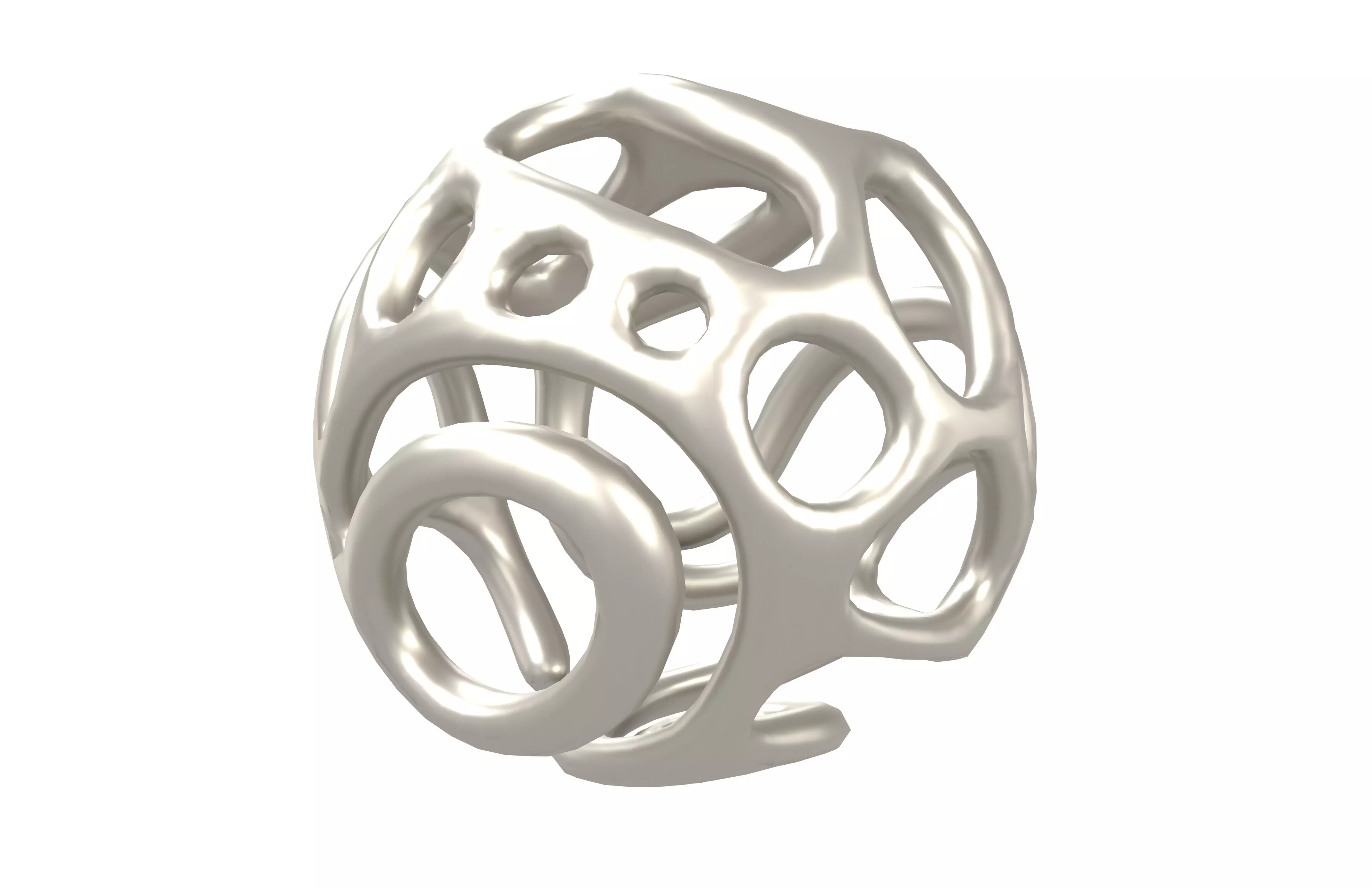 Abstract Sphere v12 002 Low-poly 3D model_1