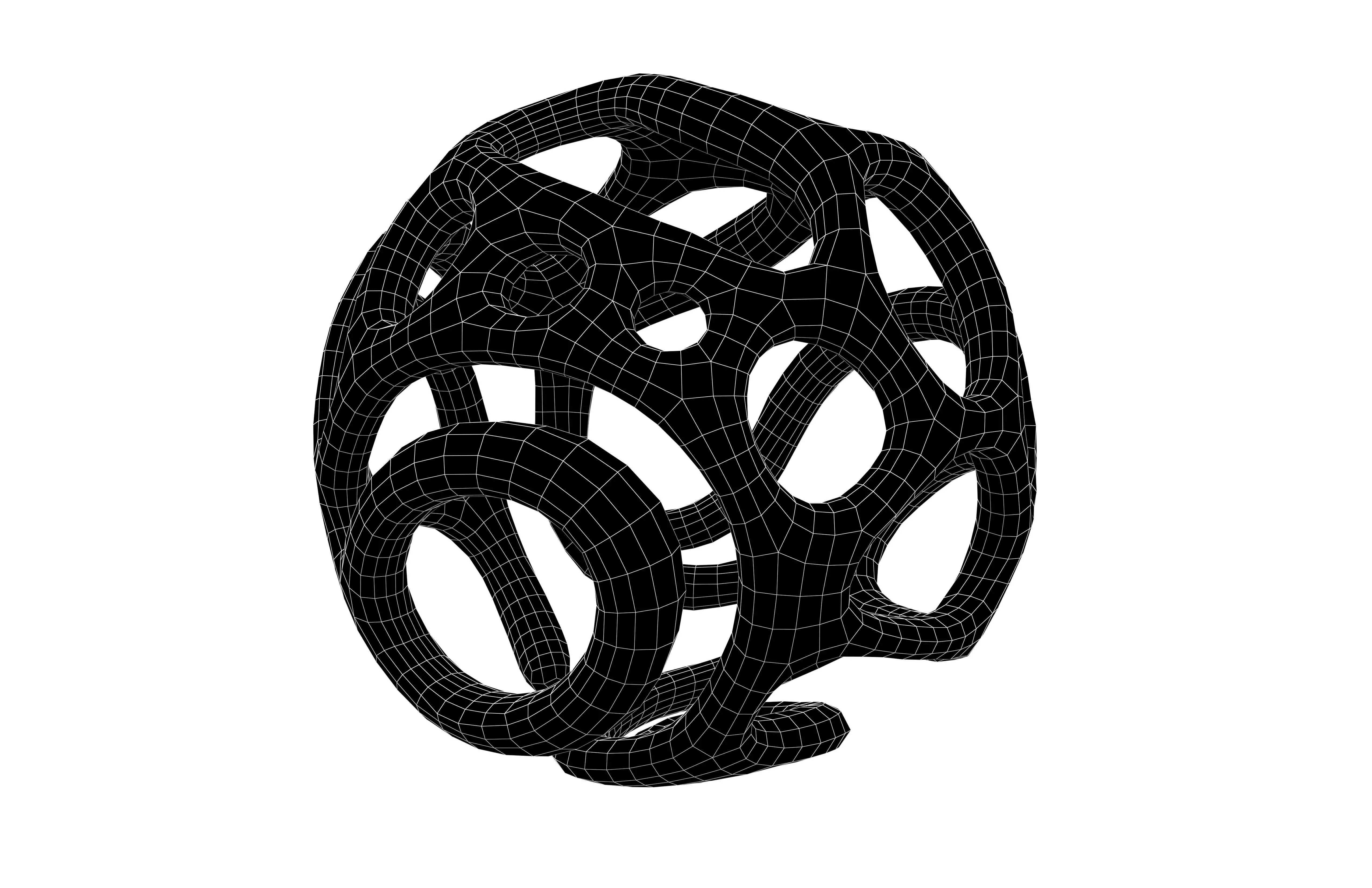 Abstract Sphere v12 002 Low-poly 3D model_5