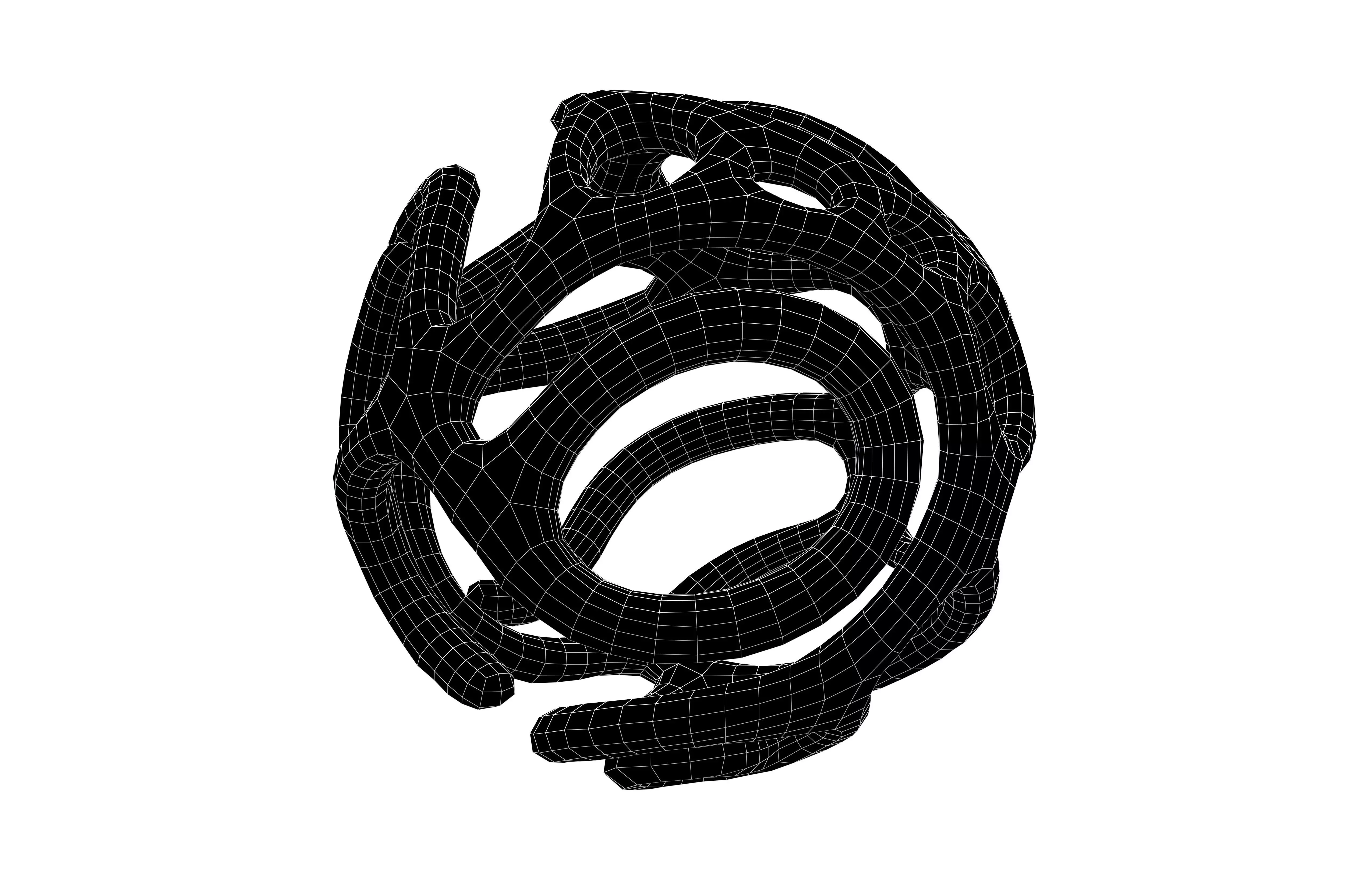 Abstract Sphere v12 002 Low-poly 3D model_7