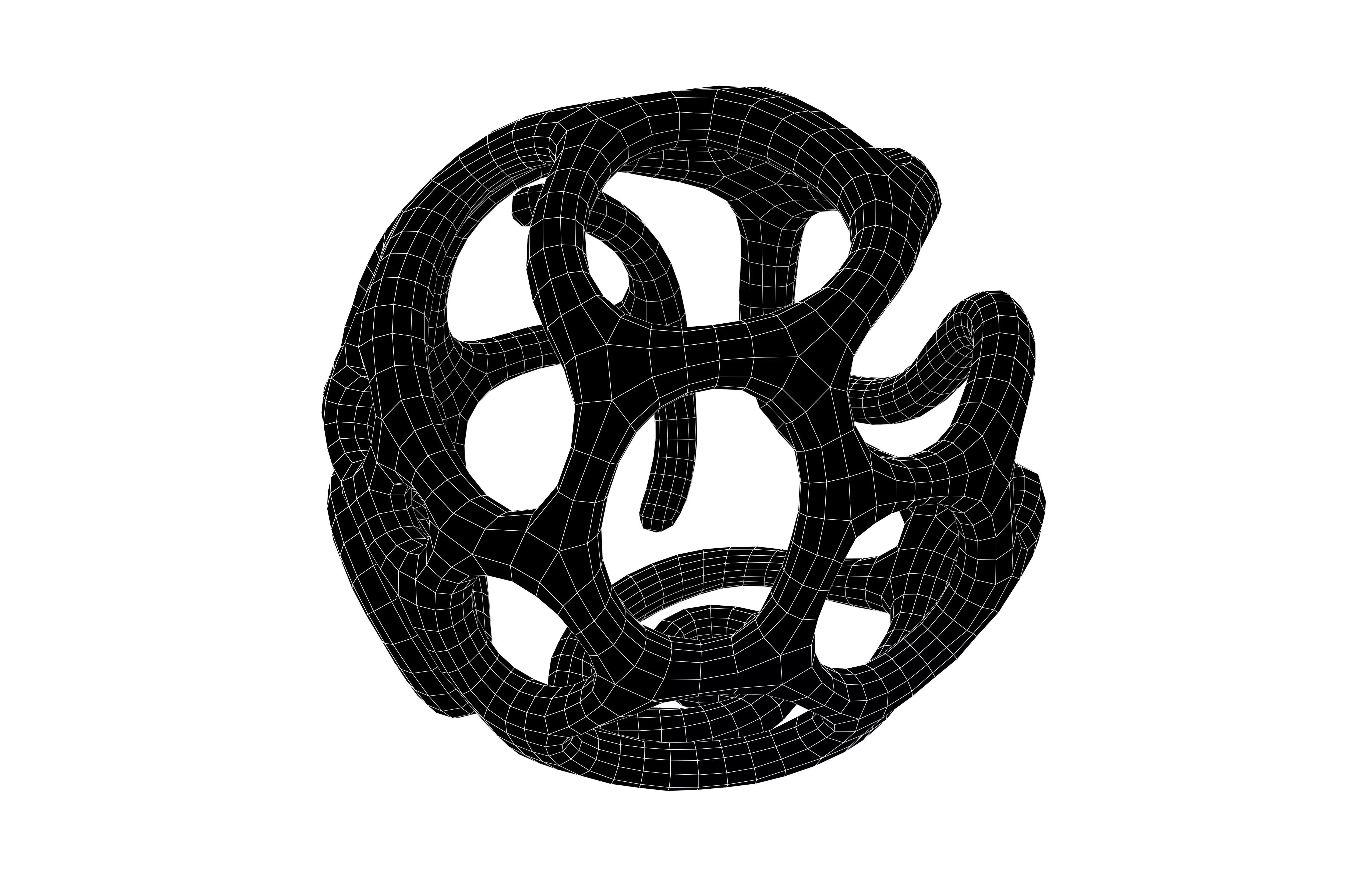 Abstract Sphere v12 003 Low-poly 3D model_6