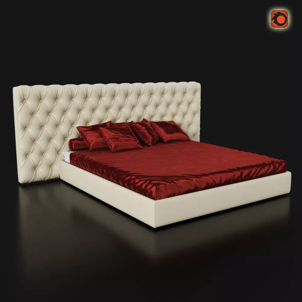 Bed Cinova Gisele 3D model_0