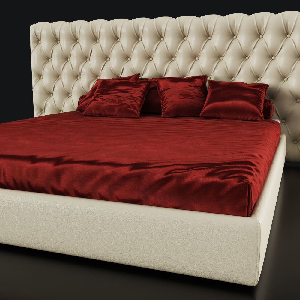 Bed Cinova Gisele 3D model_3