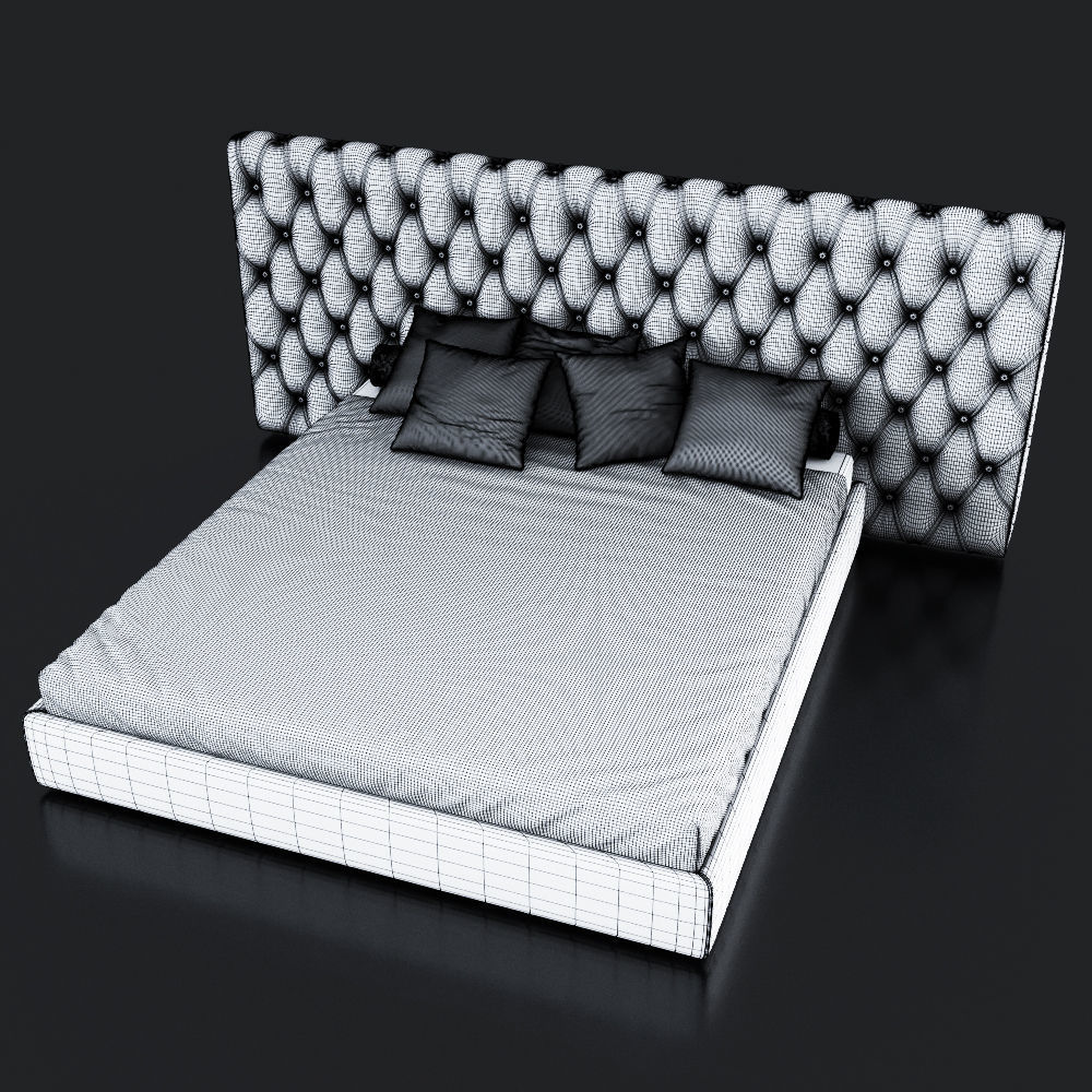 Bed Cinova Gisele 3D model_5
