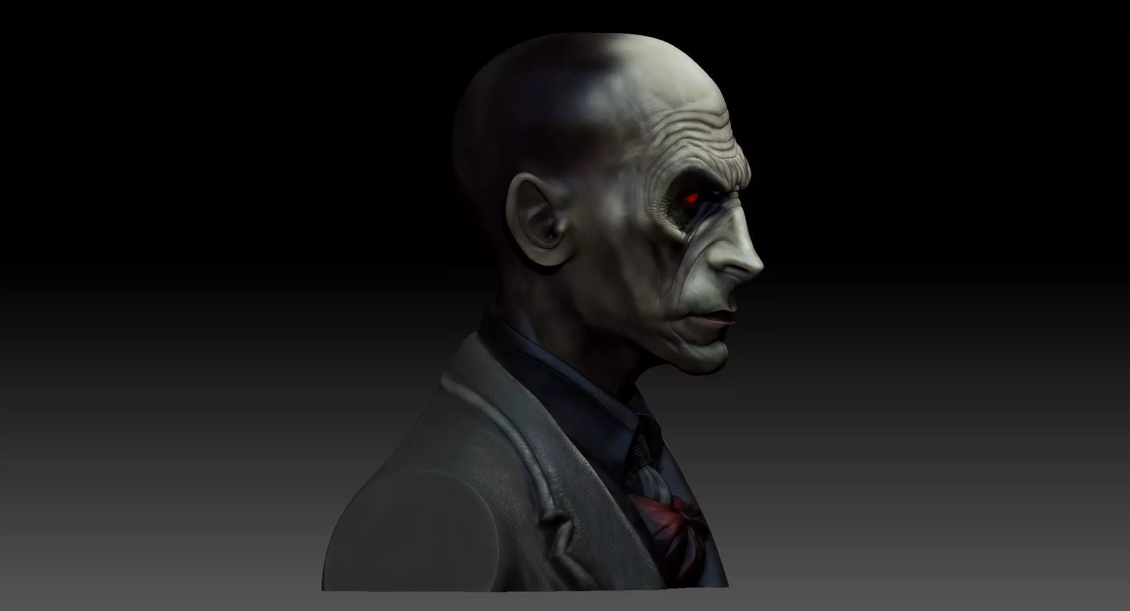 Dracula Halloween Bust Stylized 3D Printable Character 3D print model_5