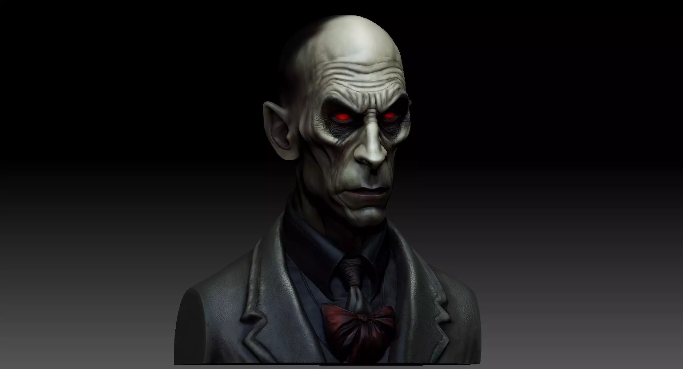 Dracula Halloween Bust Stylized 3D Printable Character 3D print model_2