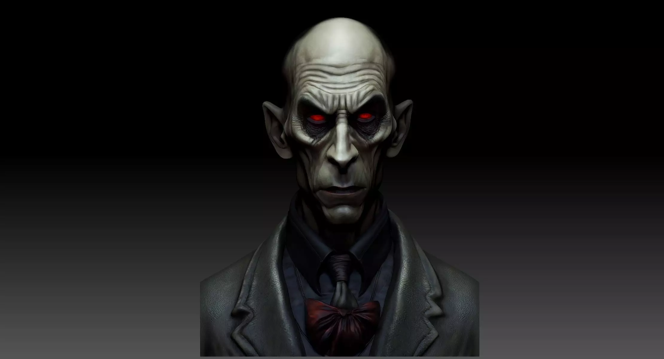 Dracula Halloween Bust Stylized 3D Printable Character 3D print model_0