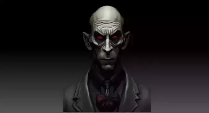 Dracula Halloween Bust Stylized 3D Printable Character 3D print model