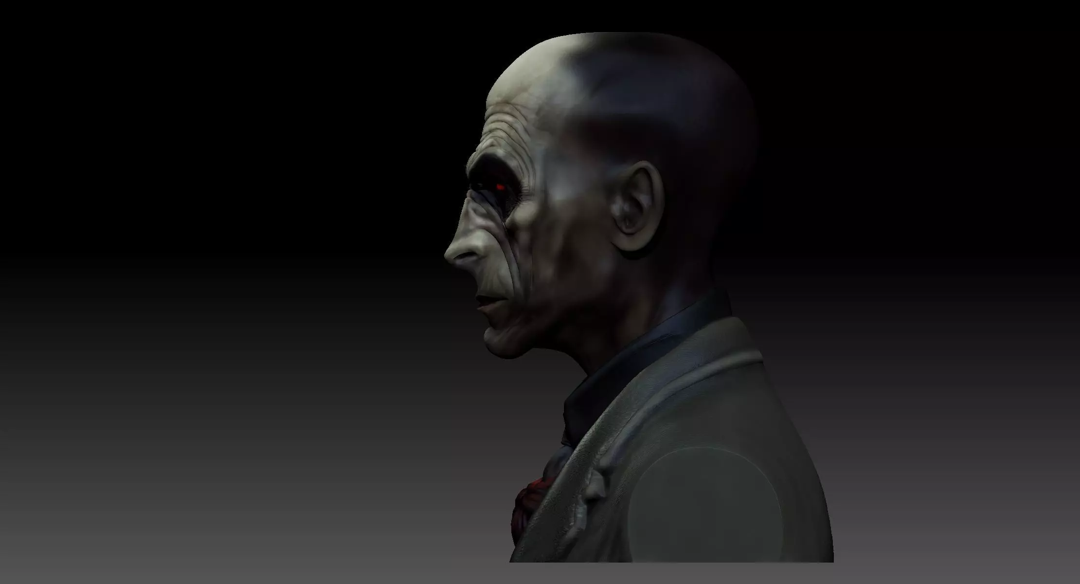 Dracula Halloween Bust Stylized 3D Printable Character 3D print model_4