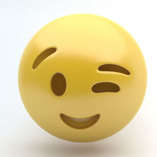 EMOJI wink Low-poly 3D model