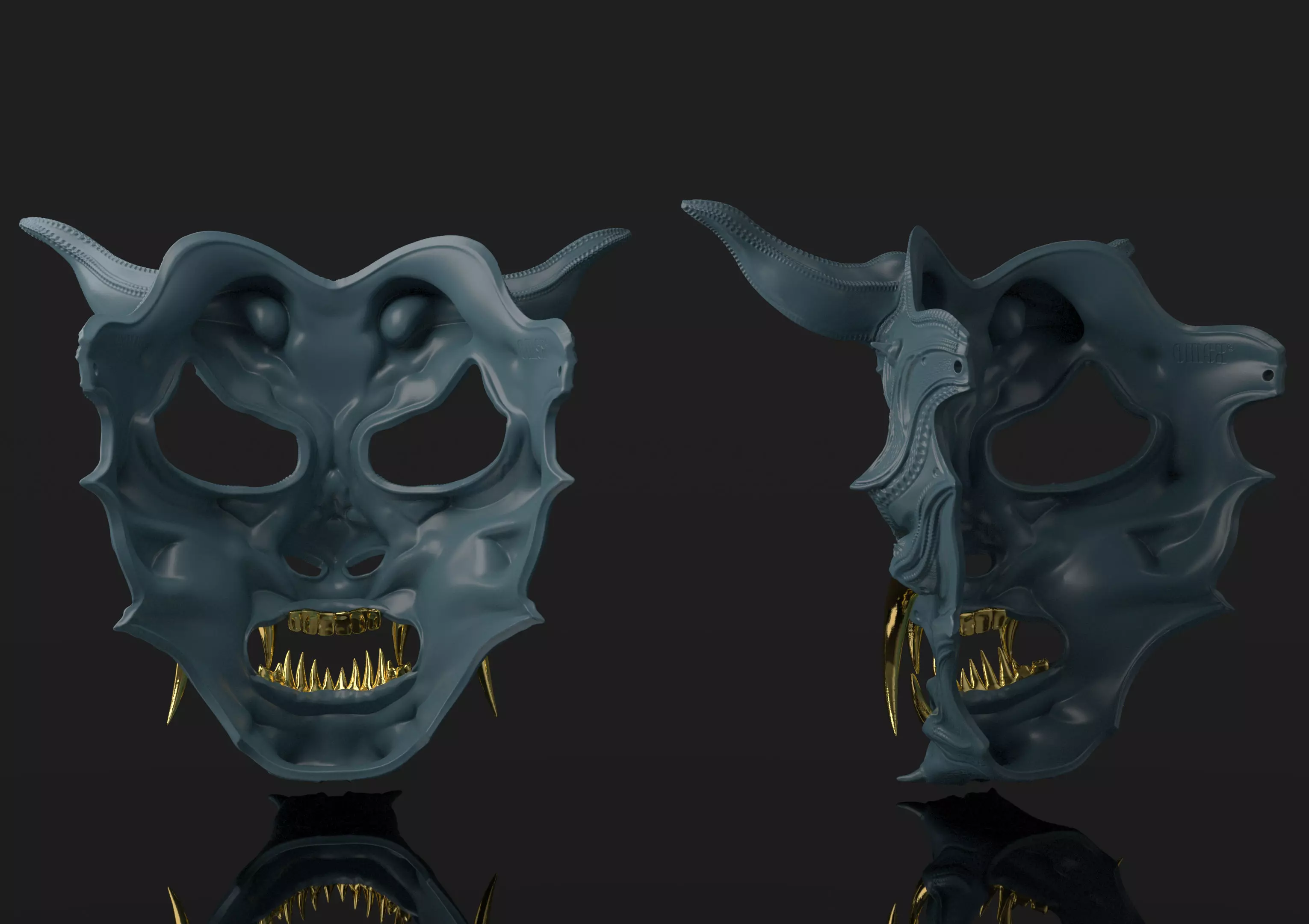Demon Halloween Mask   3D Printable 3D print model_6