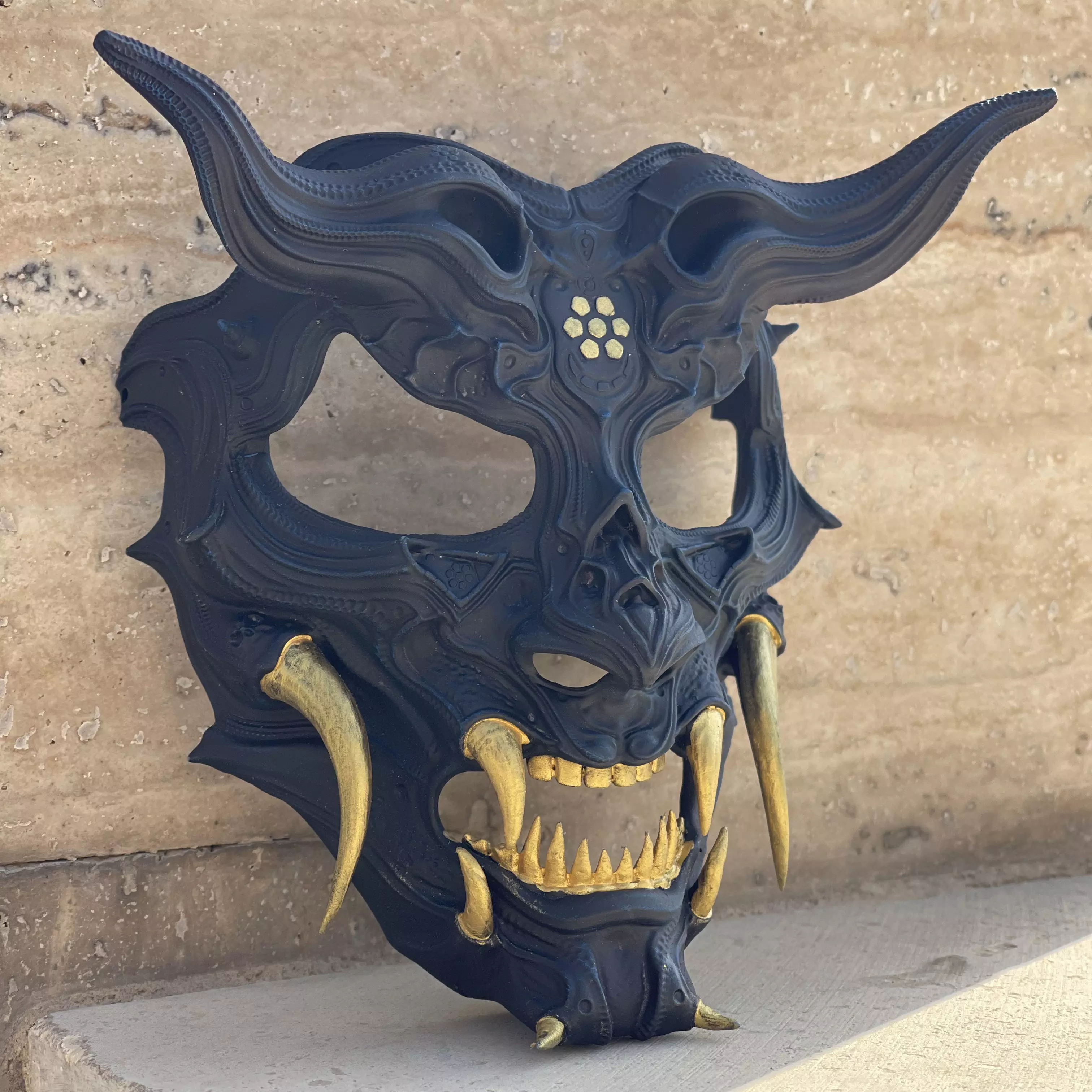 Demon Halloween Mask   3D Printable 3D print model_4