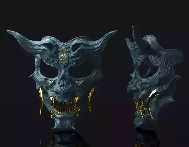 Demon Halloween Mask   3D Printable 3D print model