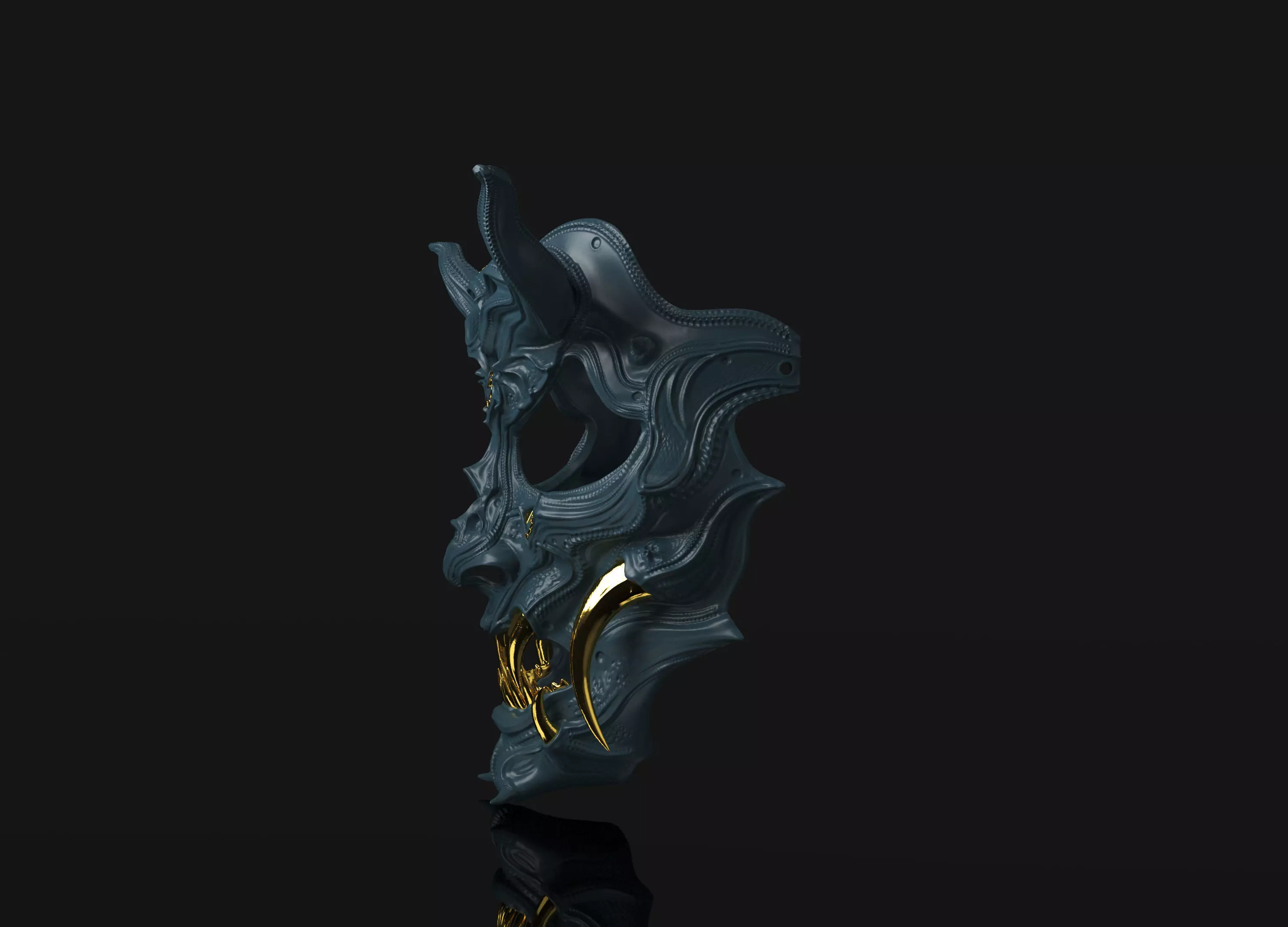 Demon Halloween Mask   3D Printable 3D print model_5