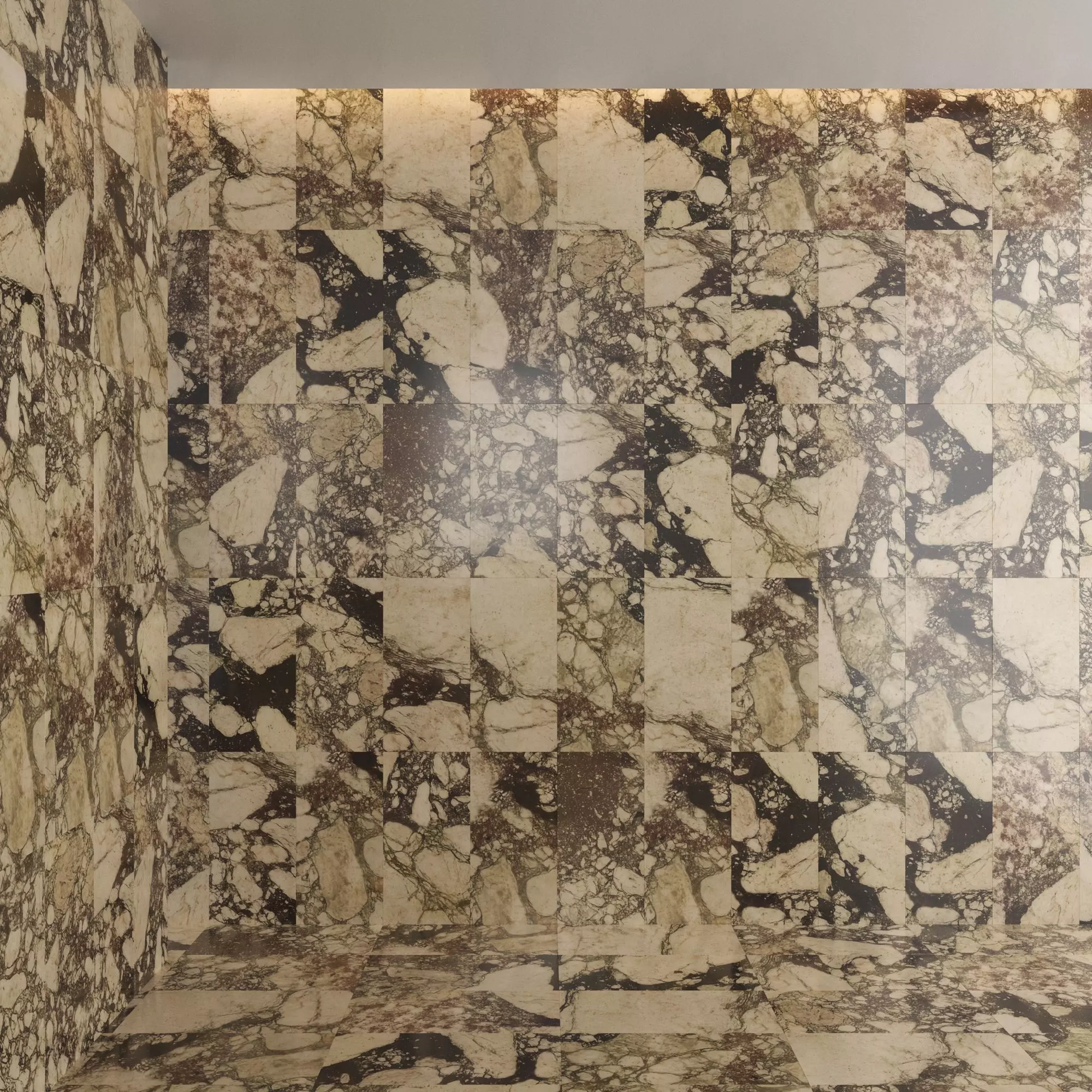 Breccia Terrazzo Marble Porcelain Tiles - Set 09 Texture_7