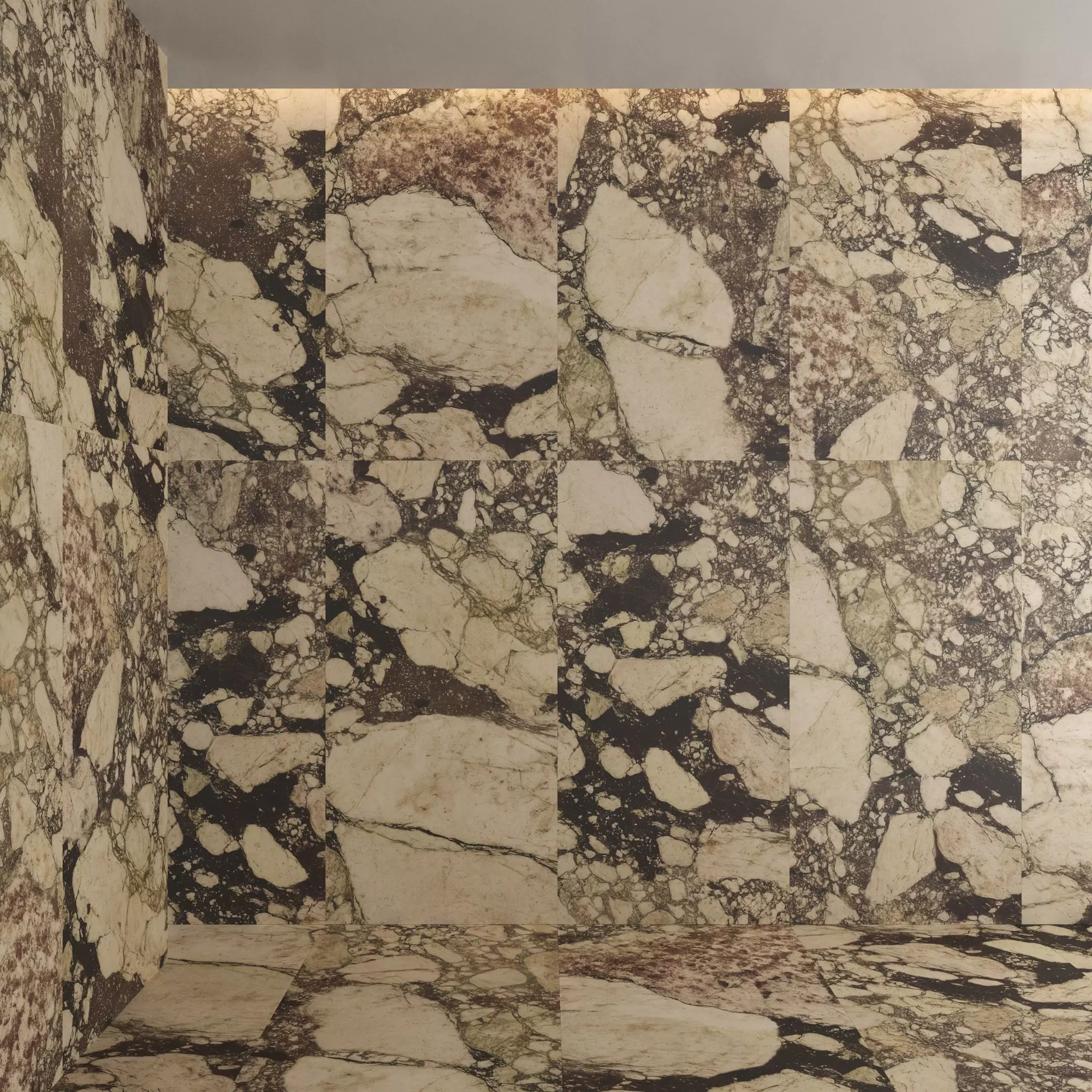 Breccia Terrazzo Marble Porcelain Tiles - Set 09 Texture_6