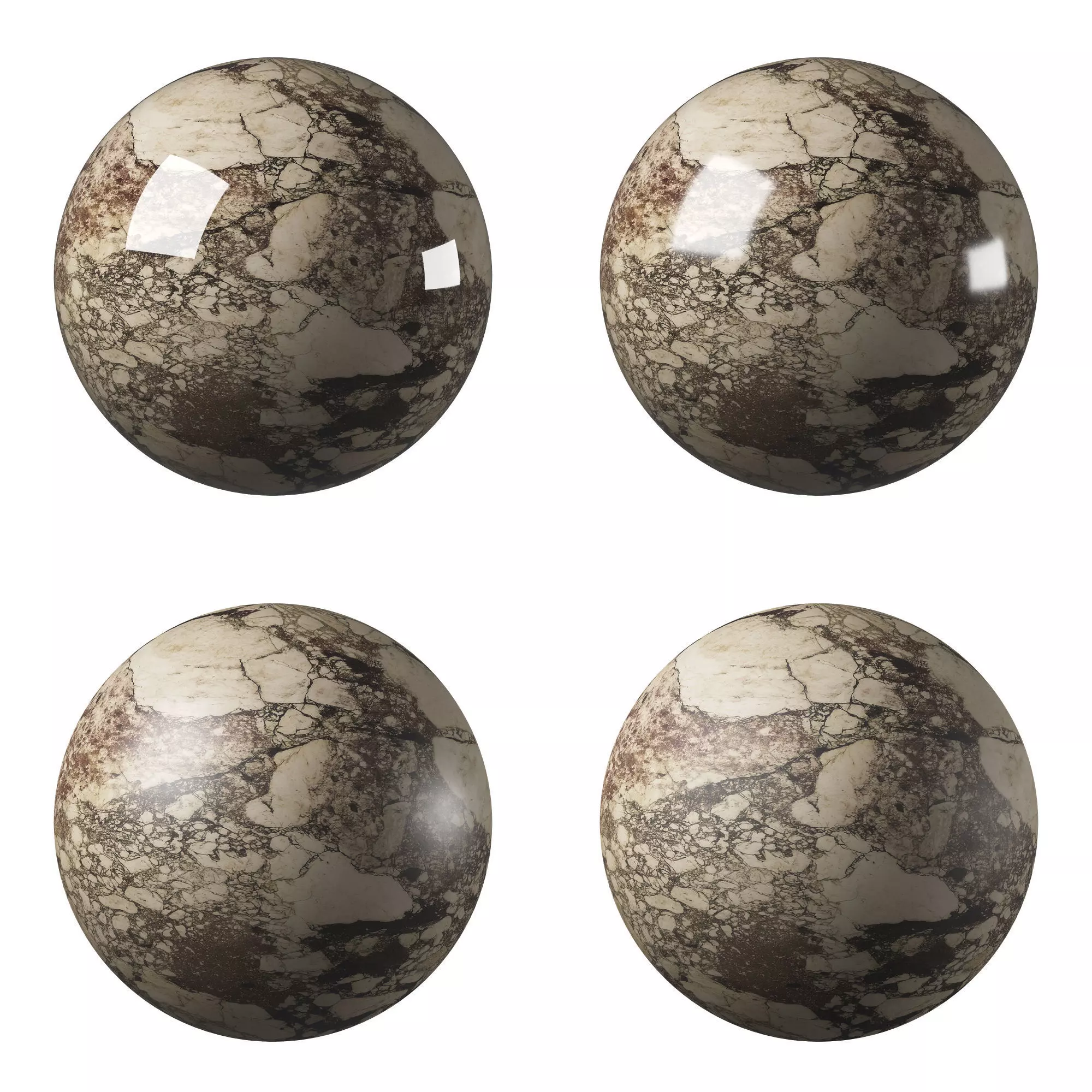 Breccia Terrazzo Marble Porcelain Tiles - Set 09 Texture_1