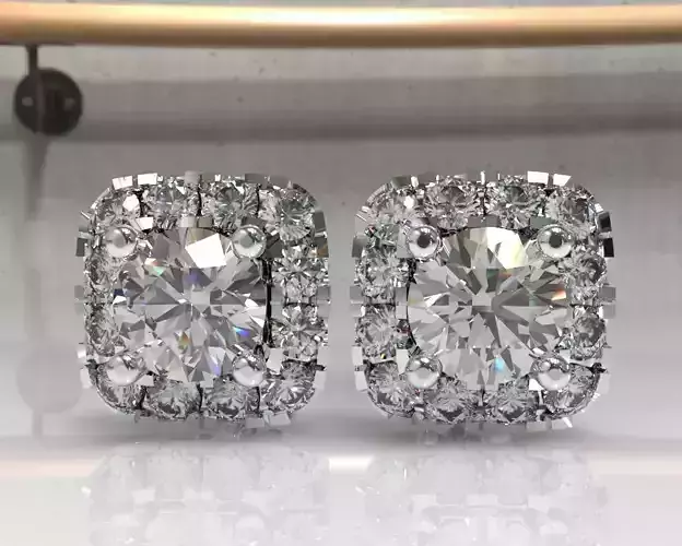 Timothes Diamond Earing 3D JewelryModel Printable 3D ER8