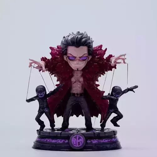 Chibi Donquixote Doflamingo 3D print model Chibi Donquixote Doflamingo 3D print model