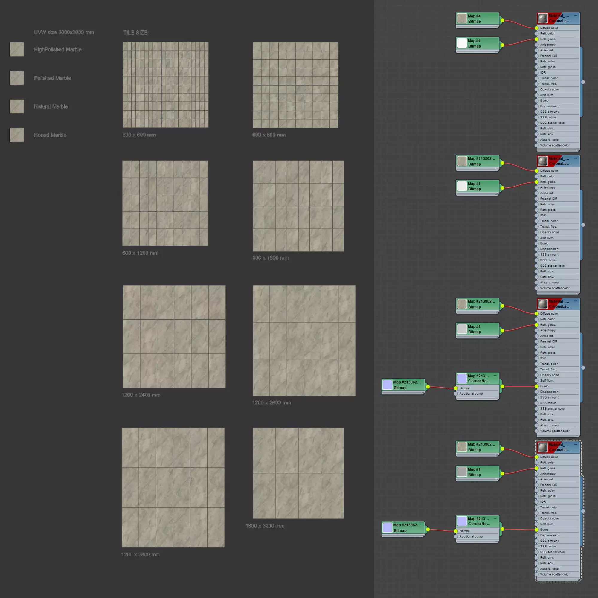 Marble Material and Porcelain Stoneware Tiles - Set 10 Texture_2