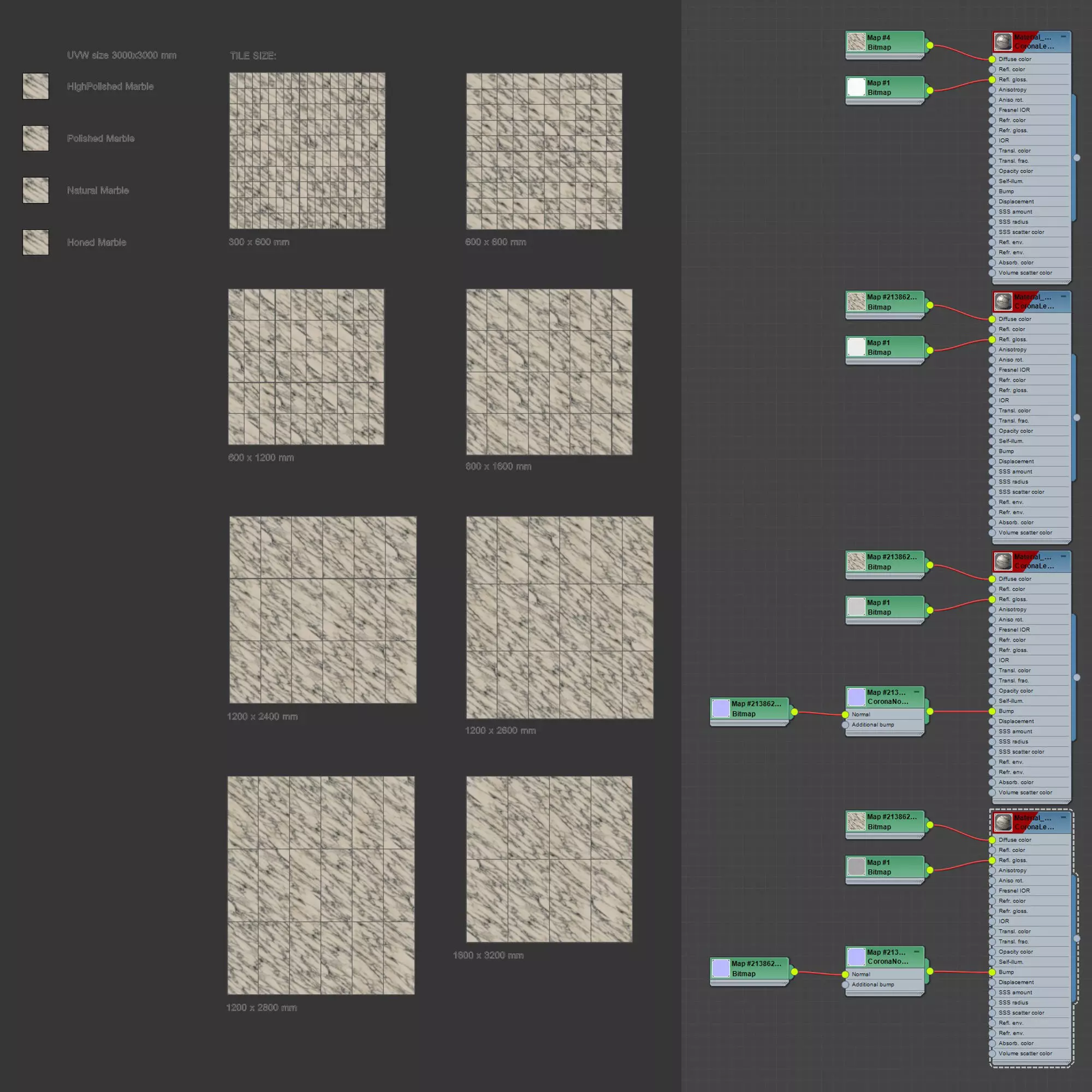 Marble Material and Porcelain Stoneware Tiles - Set 11 Texture_2