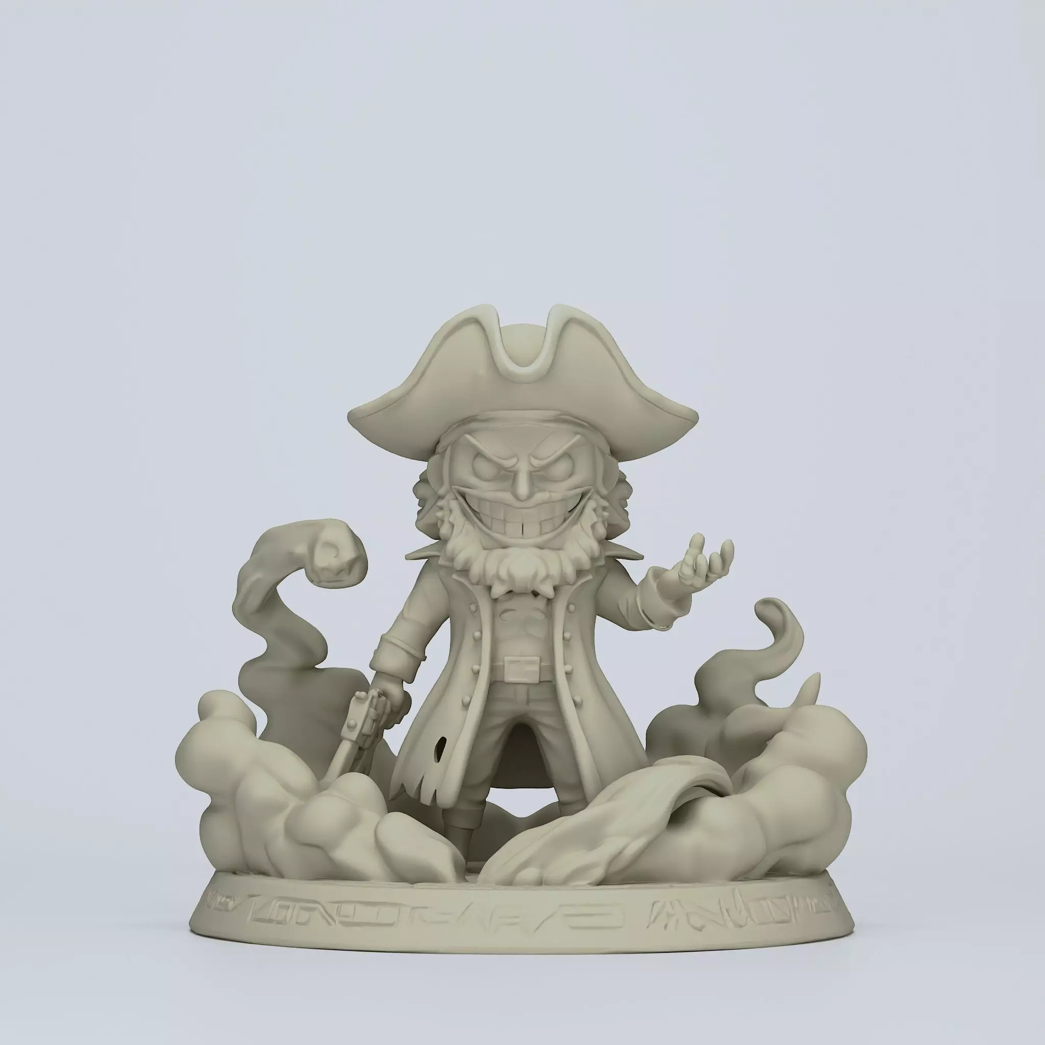 Blackbeard cloaked 3D print model_3