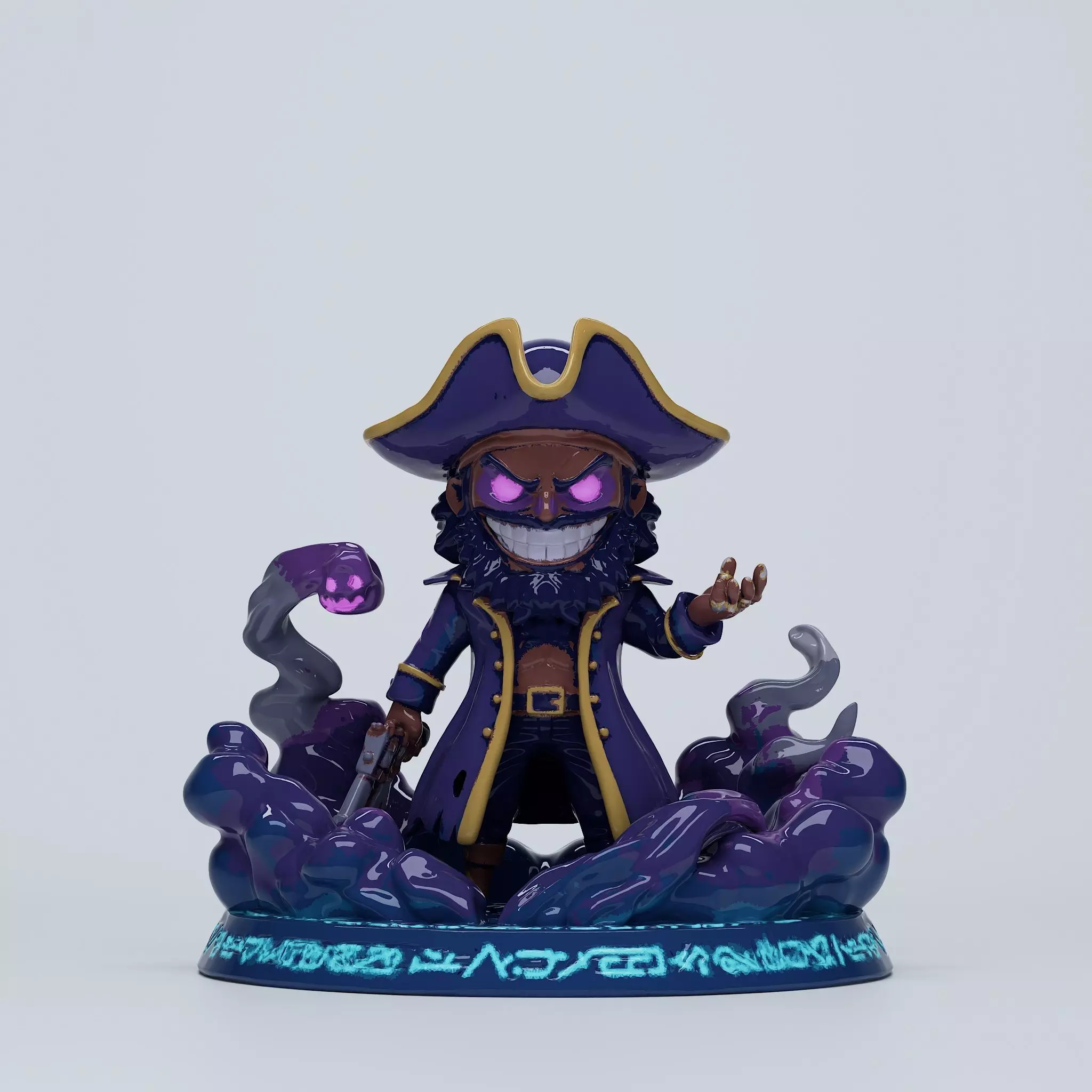 Blackbeard cloaked 3D print model_0