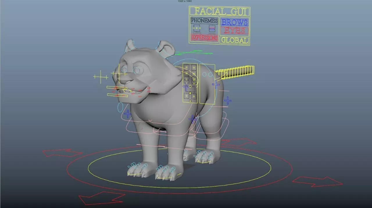 Tiger Sherkhan Rig 3D model_9
