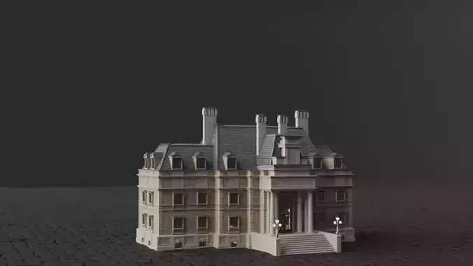 Classical European Building - House 25 3D model
